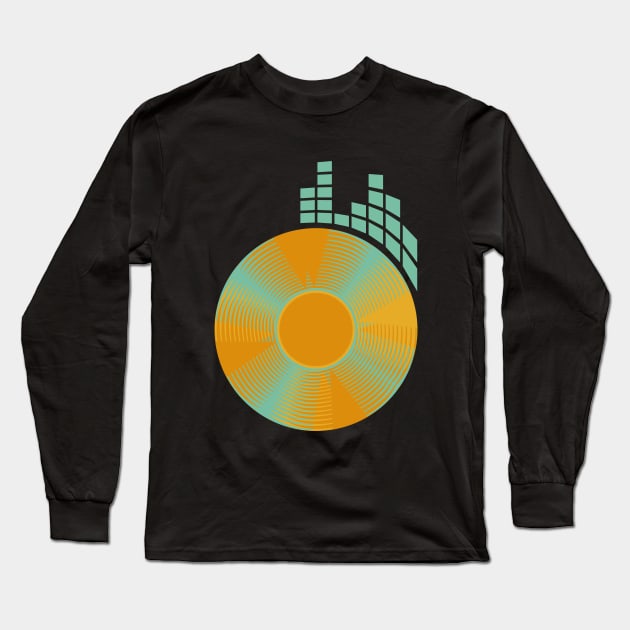 Dj equalizer icon retro classic Long Sleeve T-Shirt by Degiab